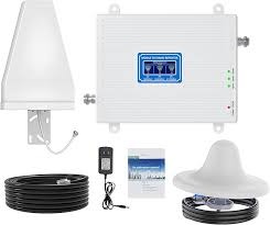 Full Mobile Signal Booster Kit with Antenna and Cables